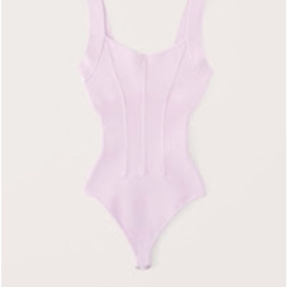 Rib knit V-Neck Abercrombie bodysuit